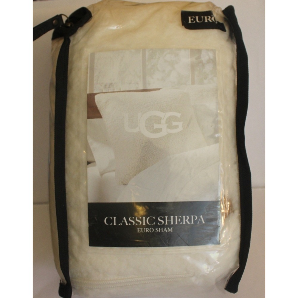 UGG Classic Sherpa Euro Sham Snow White 26x26 Decorative Pillow Cover New